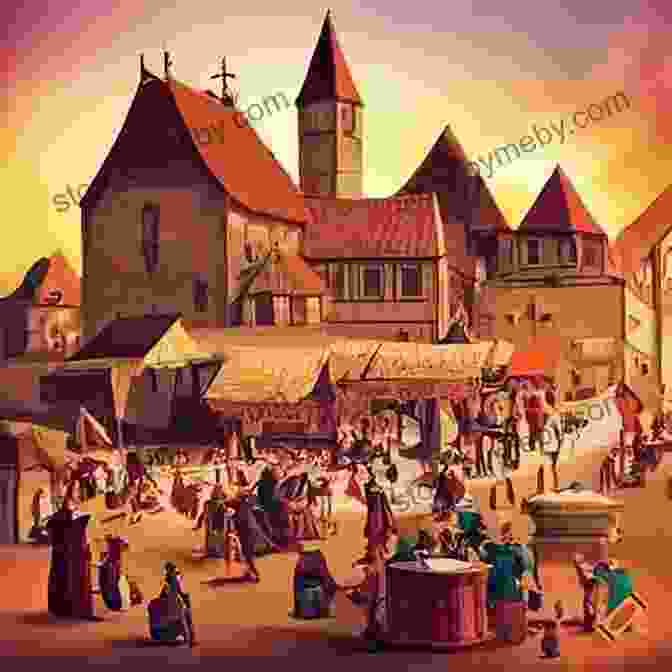 A Bustling Medieval Village, With Houses, Shops, And People Going About Their Daily Lives. Good Masters Sweet Ladies : Voices From A Medieval Village