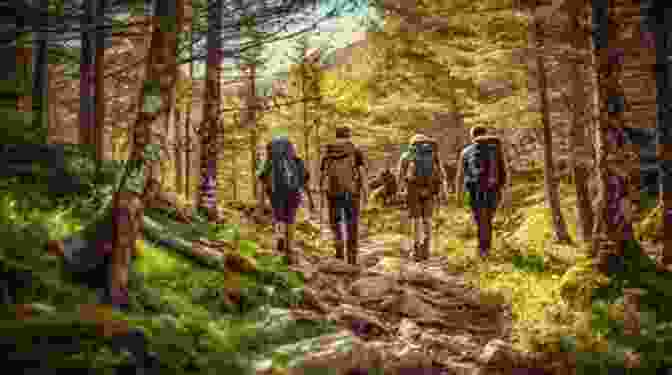 A Group Of Hikers Walking Through A Forest, Unaware Of The Danger That Lies Ahead. I Survived The Attack Of The Grizzlies 1967: A Graphic Novel (I Survived Graphic Novel #5) (I Survived Graphic Novels 2)