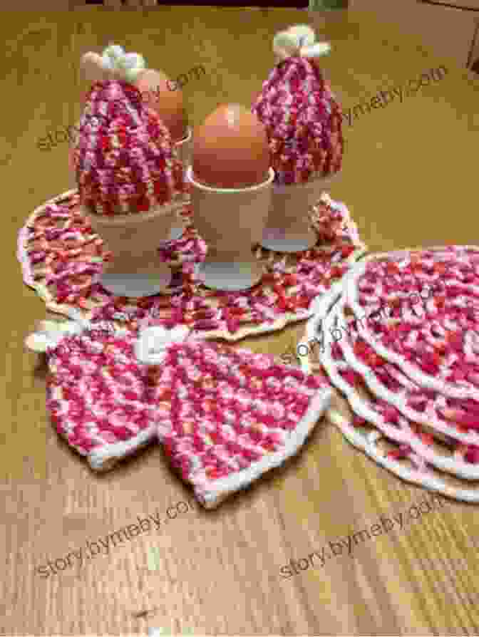 A Person Crocheting A Flower Egg Warmer Flower Egg Warmer: Crochet Patterns