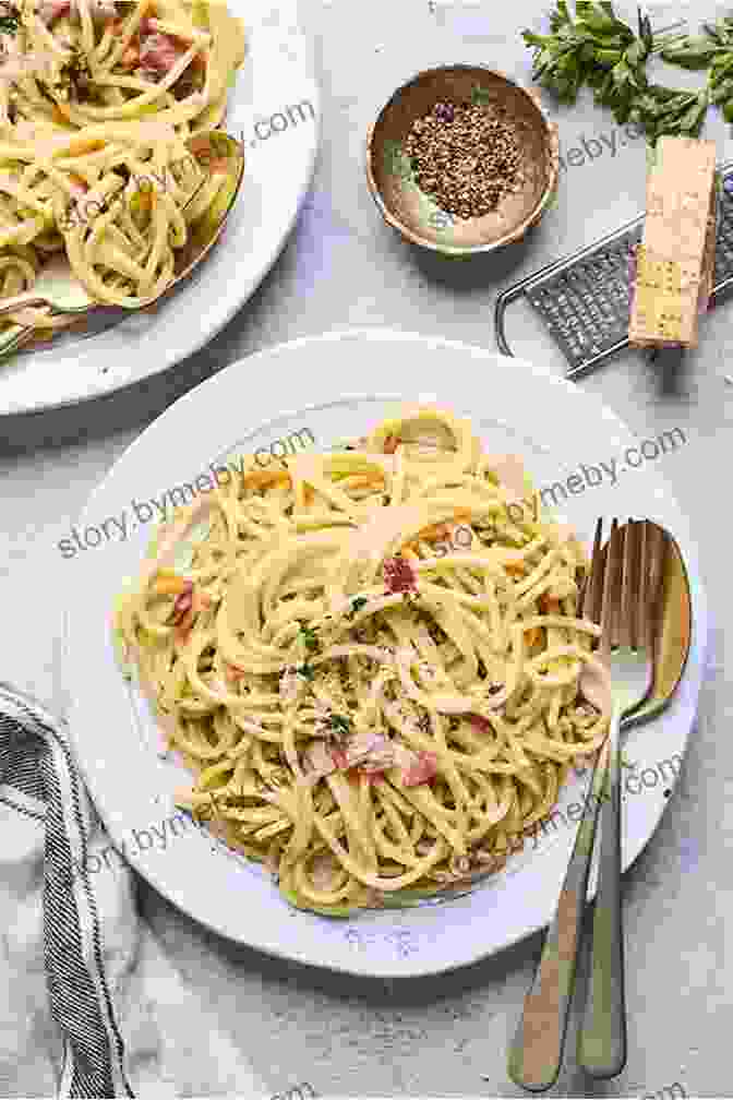 A Plate Of Spaghetti Carbonara With Pancetta, Parmesan Cheese, And A Sprinkling Of Black Pepper Small Batch Baking: 60 Sweet And Savory Recipes To Satisfy Your Craving