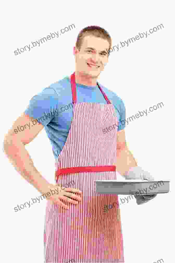 A Young Chef Wearing A Red Apron, Holding A Baking Sheet With Christmas Cookies, Smiling Gleefully. The Complete Simple Christmas Cookbook For Young Chef: 70+ Recipes Experiments Activities