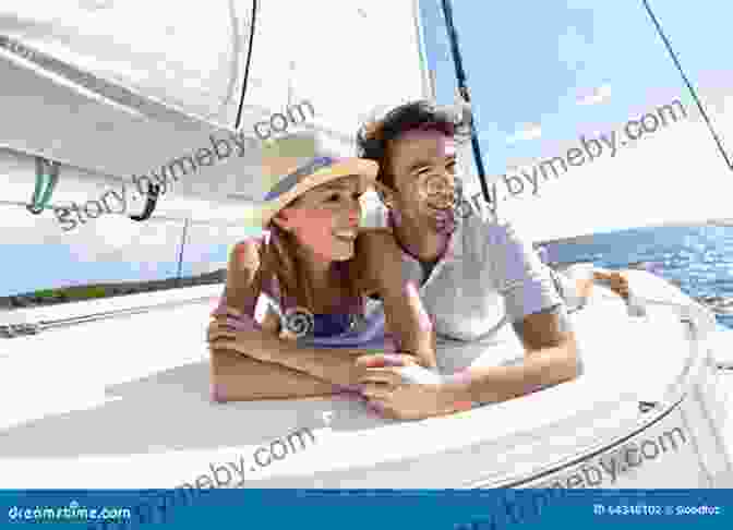 Amelia And Ethan Sharing A Romantic Moment On The Deck Of The Sailboat Dolphins Forever On Her Bow