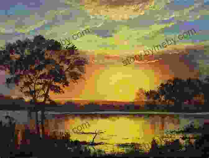 An Oil Painting Of A Golden Sunset Over A Lake Painting On Location: Techniques For Painting Outside With Watercolours And Oils