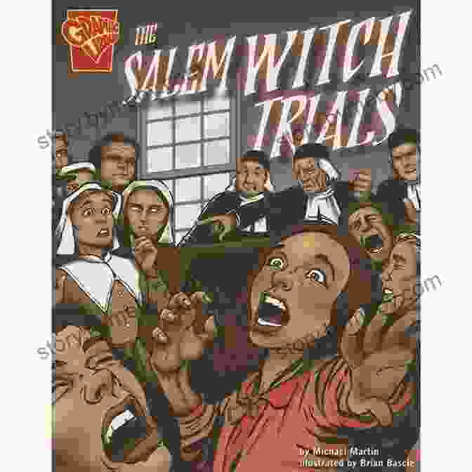 Cover Of The Salem Witch Trials Graphic History, Featuring A Haunting Image Of A Woman With Her Hands Bound And A Noose Around Her Neck. The Salem Witch Trials (Graphic History)