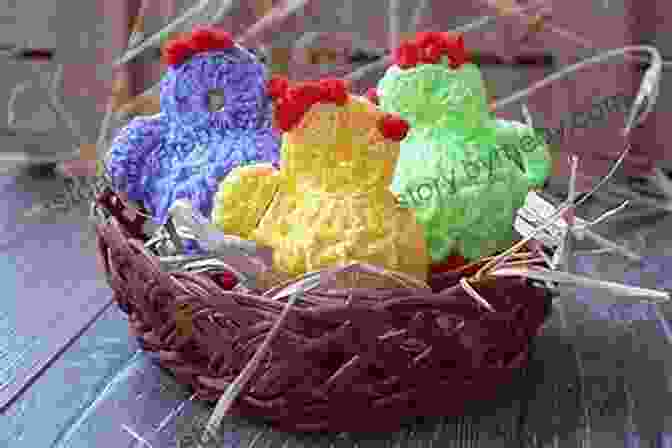 Crocheted Egg Warmers On An Easter Table Setting Flower Egg Warmer: Crochet Patterns