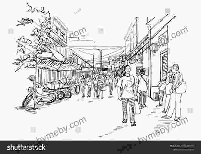 Engaging Hand Drawn Sketch Depicting A Lively Street Scene The Art Of Illustration (Illustrated)