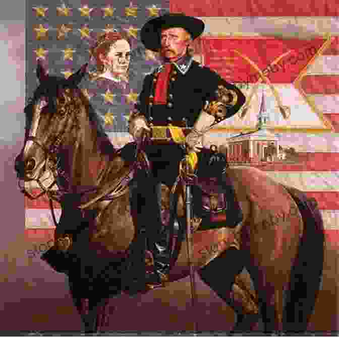 General George Custer On Horseback, Wearing A Union Uniform Following The Guidon (Annotated) (Life With Gen L George Custer)