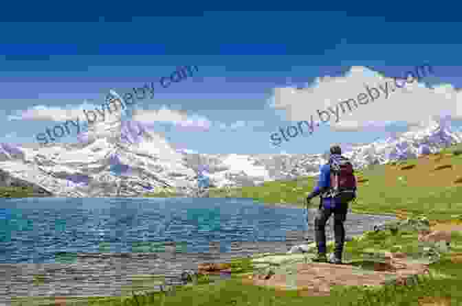 Hiker On A Trail With Matterhorn In The Background Zermatt: The Alps (Photo Book 258)