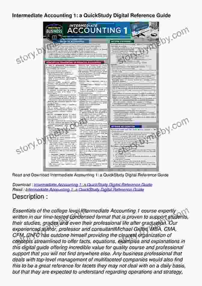 Intermediate Accounting Quickstudy Digital Reference Guide Cover Intermediate Accounting 1: A QuickStudy Digital Reference Guide