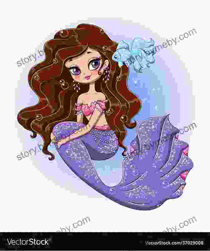 Lyra The Mermaid, Depicted With Long, Flowing Hair And A Vibrant Tail, Swimming Amidst Sea Creatures Once Upon A Tide: A Mermaid S Tale