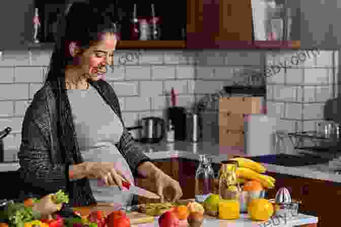 Smiling Pregnant Woman Enjoying A Healthy Meal The New Rules Of Pregnancy: What To Eat Do Think About And Let Go Of While Your Body Is Making A Baby