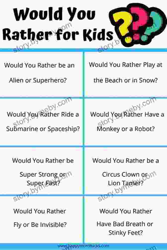 Would You Rather For Kids Book Cover Would You Rather For Kids: The Of Silly Scenarios Challenging Choices And Hilarious Situations The Whole Family Will Love (Game Gift Ideas)