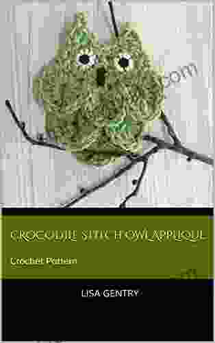 Crocodile Stitch Owl Applique: Crochet Pattern